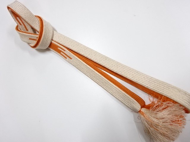 JAPANESE KIMONO / HAND-TIED OBIJIME CORD / SILK